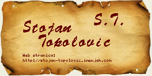 Stojan Topolović vizit kartica
